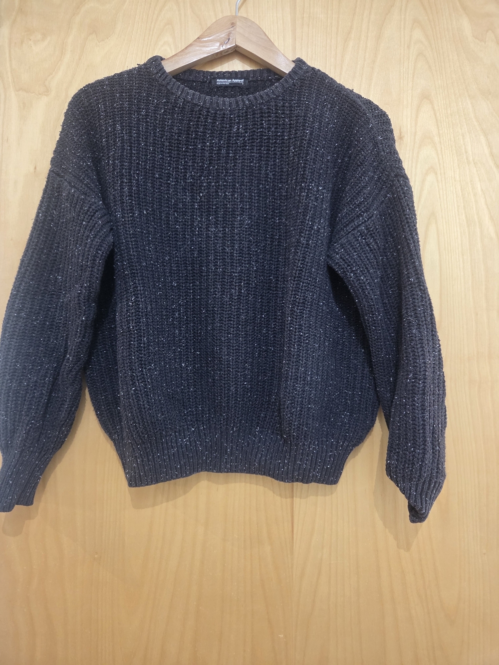 American Apparel Grey Flecked Ribbed Crewneck Sweater